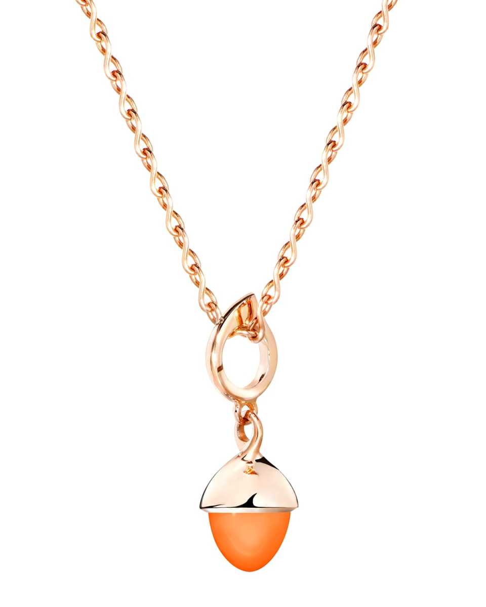 MIKADO FLAMENCO 18k Rose Gold Carnelian Pendant